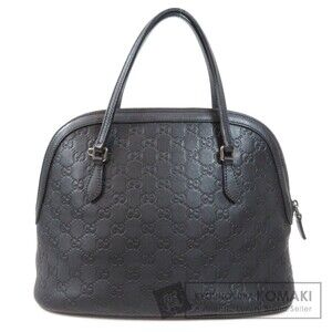 Gucci GG Guccissima Dome Satchel Handbag Leather Black